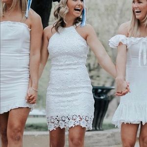 Lulus white lace dress size XS